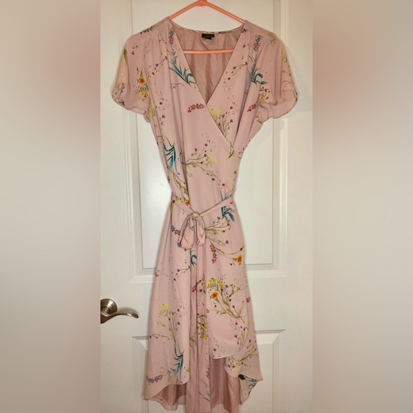 Worthington Floral Wrap Dress in Pink Size L - Picture 2 of 5